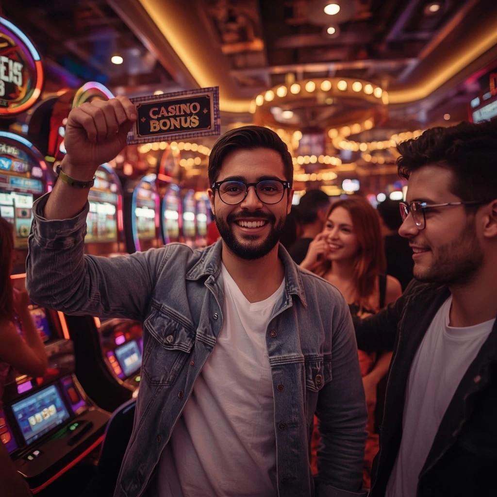 una persona con un bono de casino DITOBET CASINO