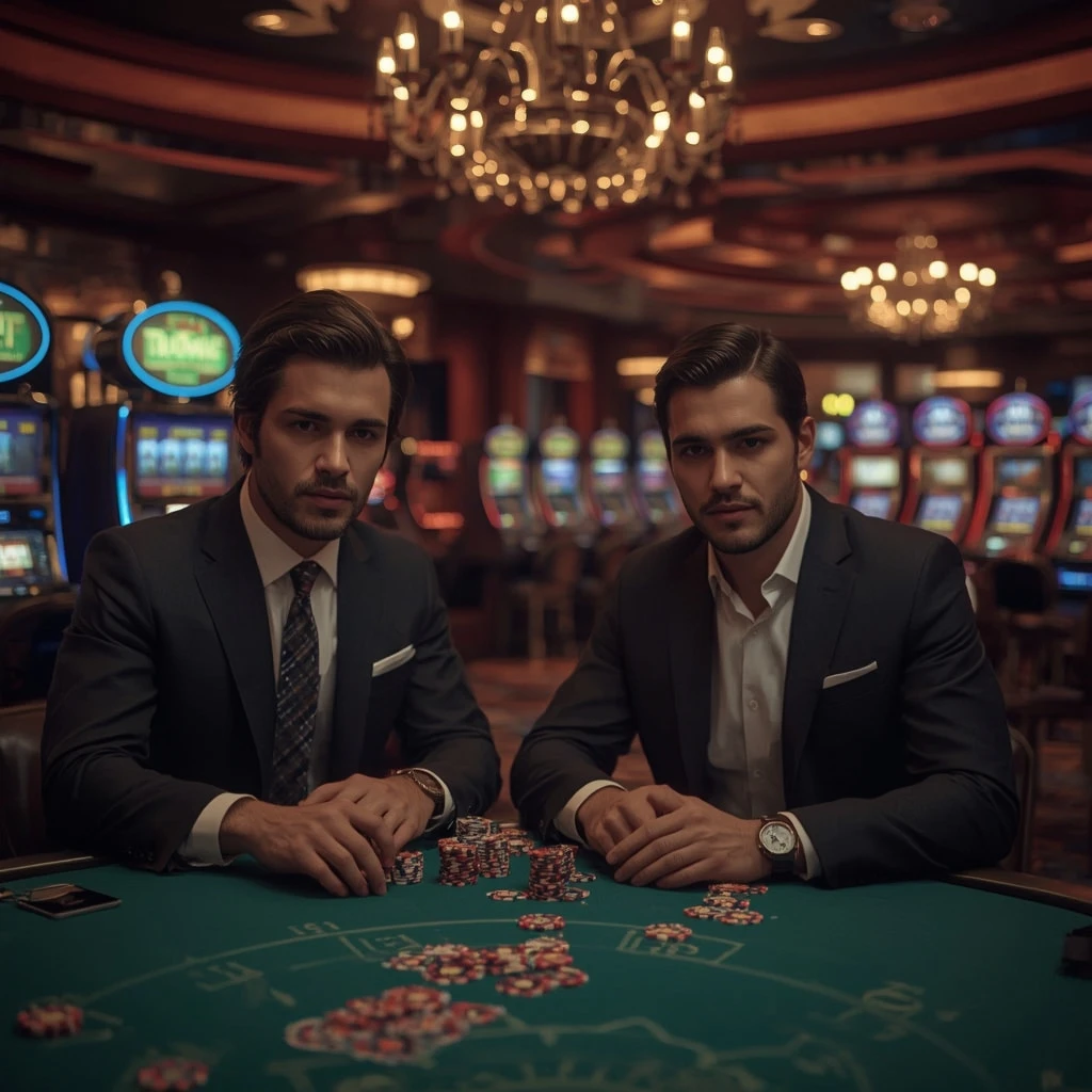 Dos jugadores de póker en DITOBET CASINO